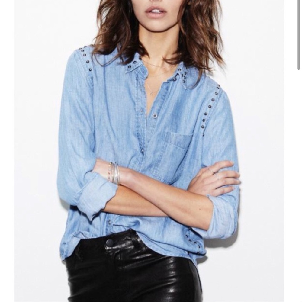BOGO 1/2 OFF! Rails Denim Studded Shirt